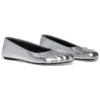 Scarpe da ballerina anatomiche “Pelle di pecora morbida argentata lucida” 714260WBFA18001