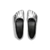 Scarpe da ballerina anatomiche “Pelle di pecora morbida argentata lucida” 714260WBFA18001