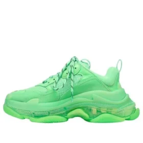 Scarpe da ginnastica Triple S con suola trasparente “Neon Green” 544351W2CF13801