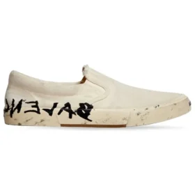 Scarpe slip-on basse Paris “Cotone bianco lavato” 710295W3RR59010