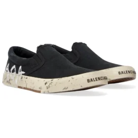 Scarpe slip-on basse Paris “Washed Black Cotton” 710297W3RR51099