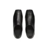 Scarpe slip-on con punta quadrata in morbida pelle di vitello “Nero” 702072WBDH11000