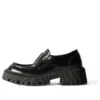 Scarpe Tractor Mocassini “Pelle di vitello liscia nera” 760433WA8E91000