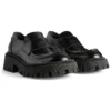 Scarpe Tractor Mocassini “Pelle di vitello liscia nera” 760433WA8E91000
