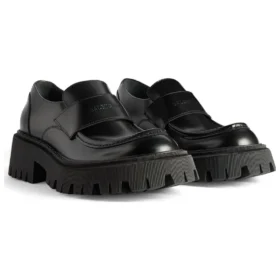 Scarpe Tractor Mocassini “Pelle di vitello liscia nera” 760433WA8E91000