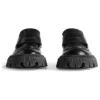 Scarpe mocassini Tractor “Pelle di vitello liscia nera” 760439WA8E91000