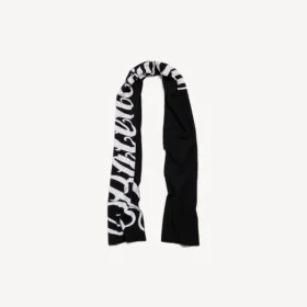 Sciarpa da uomo “Big B” in nero/bianco