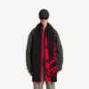 Sciarpa da uomo “Big B” in rosso/nero