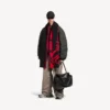 Sciarpa da uomo “Big B” in rosso/nero