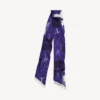 Sciarpa Twilly da donna con stampa a pennello in blu