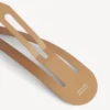 Set di 2 fermagli a scatto Holli XXL da donna in beige/argento lucido