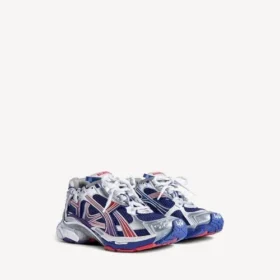 Sneaker da corsa da uomo con effetto sfumato nei colori blu navy/rosso/grigio