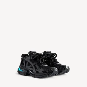 Sneaker da corsa da uomo con LED in nero