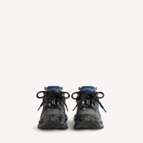 Sneaker da corsa da uomo in rete sfumato nei colori nero/blu/grigio