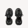 Sneaker da donna 3XL con ciondoli in nero/argento