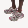 Sneaker da donna 3XL con effetto sfumato e ciondoli in grigio/rosa Sneaker da donna 3XL con effetto sfumato e ciondoli in grigio/rosa
