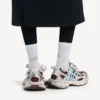 Sneaker da donna 3XL con intrecci nei colori marrone/beige/blu Sneaker da donna 3XL con intrecci nei colori marrone/beige/blu