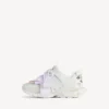 Sneaker da donna con fiocco in stile Track in bianco/rosa Sneaker da donna con fiocco in stile Track in bianco/rosa