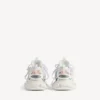 Sneaker da donna con fiocco in stile Track in bianco/rosa Sneaker da donna con fiocco in stile Track in bianco/rosa