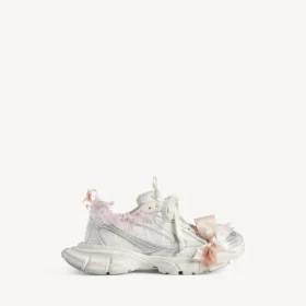 Sneaker da donna con lacci 3XL in bianco/rosa chiaro