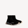 Sneaker da donna Speed 2.0 con suola trasparente interamente in maglia riciclata, colore nero/beige