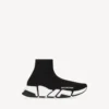 Sneaker da donna Speed 2.0 in maglia riciclata con suola bicolore in nero/bianco