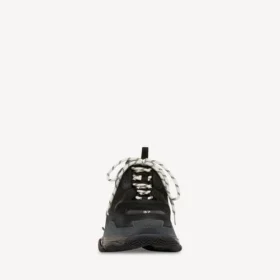 Sneaker da donna Triple S con suola trasparente in nero