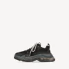 Sneaker da donna Triple S con suola trasparente in nero