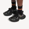 Sneaker da uomo 3XL con ciondoli in nero/argento Sneaker da uomo 3XL con ciondoli in nero/argento