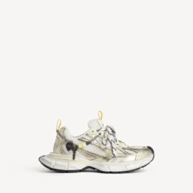 Sneaker da uomo 3XL con ciondoli nei colori bianco/giallo/argento/nero