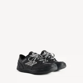 Sneaker da uomo Hamptons effetto consumato in nero