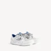 Sneaker da uomo Hamptons effetto consumato nei colori bianco/blu scuro/grigio