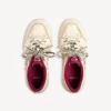 Sneaker da uomo “Hamptons” modello medio con effetto consumato, colore bianco sporco/rosso