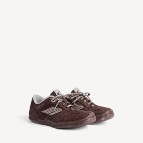 Sneaker da uomo in pelle scamosciata modello Hamptons, colore marrone scuro/grigio