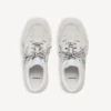 Sneaker da uomo in pelle scamosciata modello “Hamptons” nei colori bianco sporco/nero