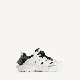 Sneaker da uomo in stile maglietta da Track, colore bianco