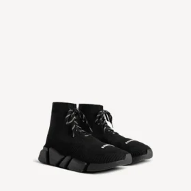 Sneaker da uomo Speed 2.0 con lacci in maglia riciclata, colore nero