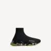 Sneaker da uomo Speed 2.0 con suola trasparente e tomaia in maglia riciclata, colore nero/kaki Sneaker da uomo Speed 2.0 con suola trasparente e tomaia in maglia riciclata, colore nero/kaki