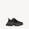 Sneaker da uomo Triple S con suola trasparente, colore nero