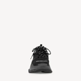 Sneaker da uomo Triple S con suola trasparente, colore nero