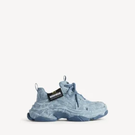 Sneaker da uomo Triple S in tela blu