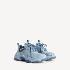 Sneaker da uomo Triple S in tela blu