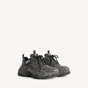 Sneaker da uomo Triple S in tela nera