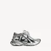 Sneaker da corsa da uomo in grigio/bianco/nero