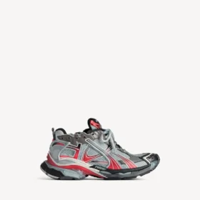 Sneaker Runner da uomo con effetto sfumato nei toni del grigio/rosso/nero