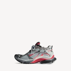 Sneaker Runner da uomo con effetto sfumato nei toni del grigio/rosso/nero