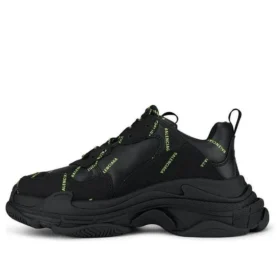 Sneaker Triple S “Allover Logo – Nero e Giallo Fluo” 536737W2FA11070