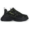 Sneaker Triple S “Allover Logo – Nero e Giallo Fluo” 536737W2FA11070