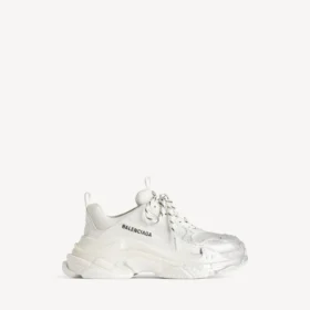Sneaker Triple S Glitter Spray da donna in bianco/argento