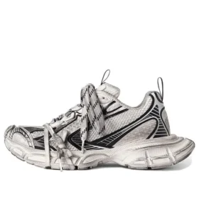 Sneakers 3XL “Mesh bianco e nero e poliuretano” 734734W3XL49710
